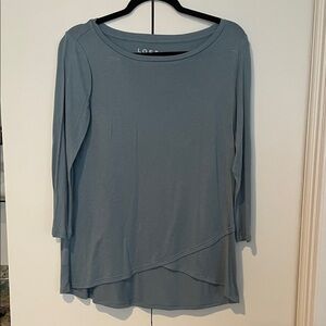 LOFT Slate Blue Long Sleeve Tee